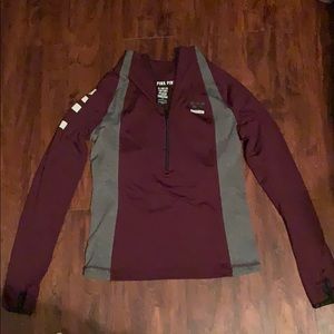 maroon PINK quarter zip